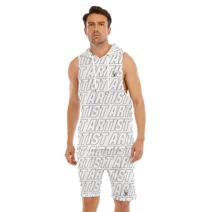 I Am An Artist Men's Sleeveless Vest With Hoodie And Shorts Sets - NGUG Fashion