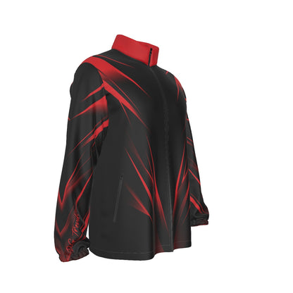 Miami Lit Red Stand-up Collar Zip-up Windproof Jacket - DG Trends Streetwear