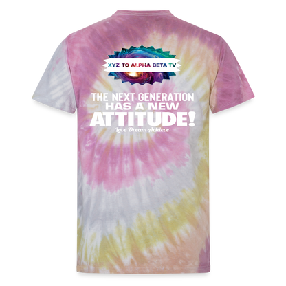 In With The New XYZ To Alpha Beta TV Tie Dye T-Shirt - Desert Rose